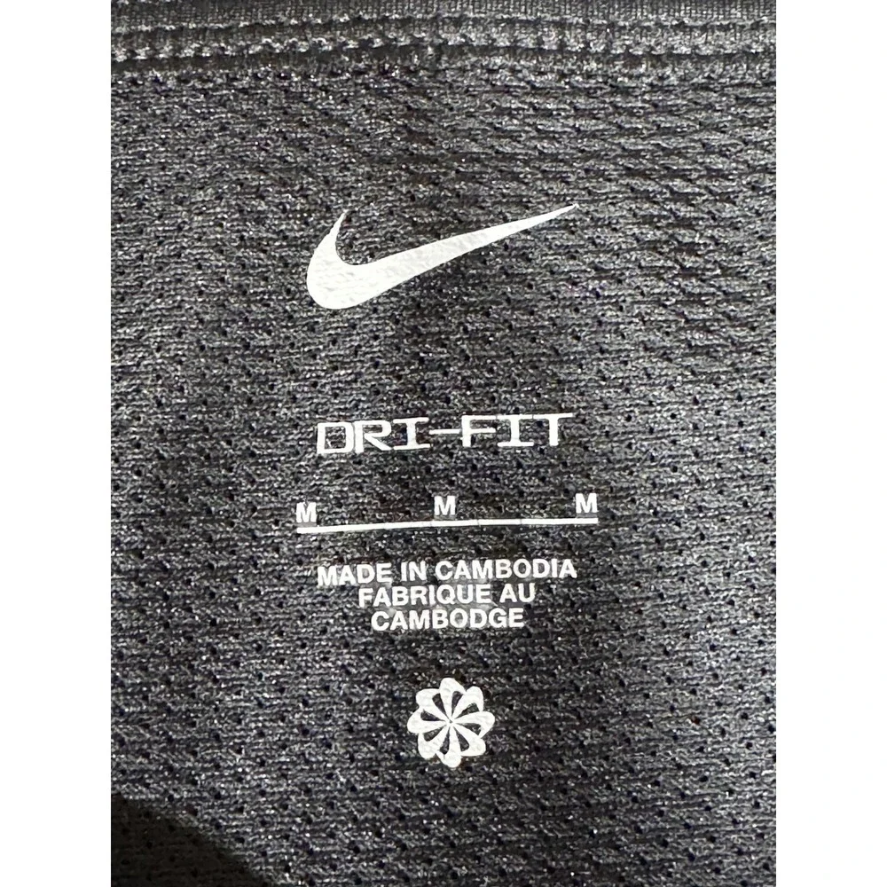 Nike Track Pants Mens Medium Black Dri-FIT Tapered Zip Hem Running Soccer Sport